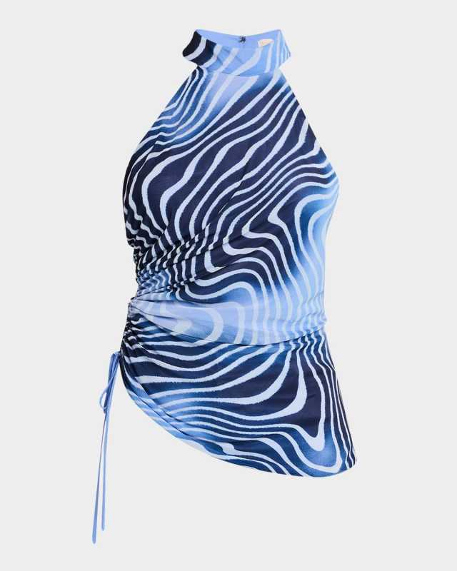Kemeisha Swirl Drawstring Blouse